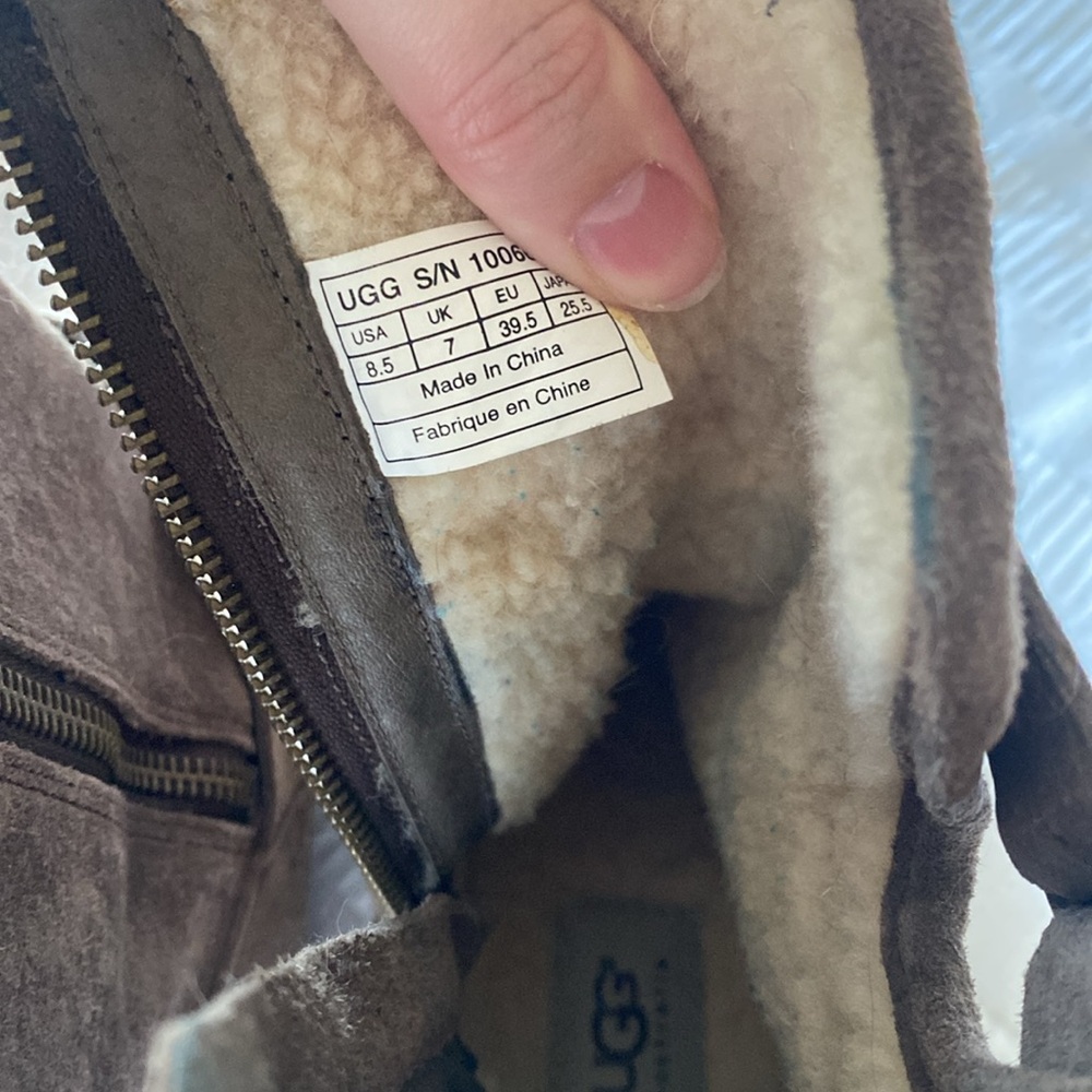 UGG Tan Suede Heeled Boots - Picture 6 of 7